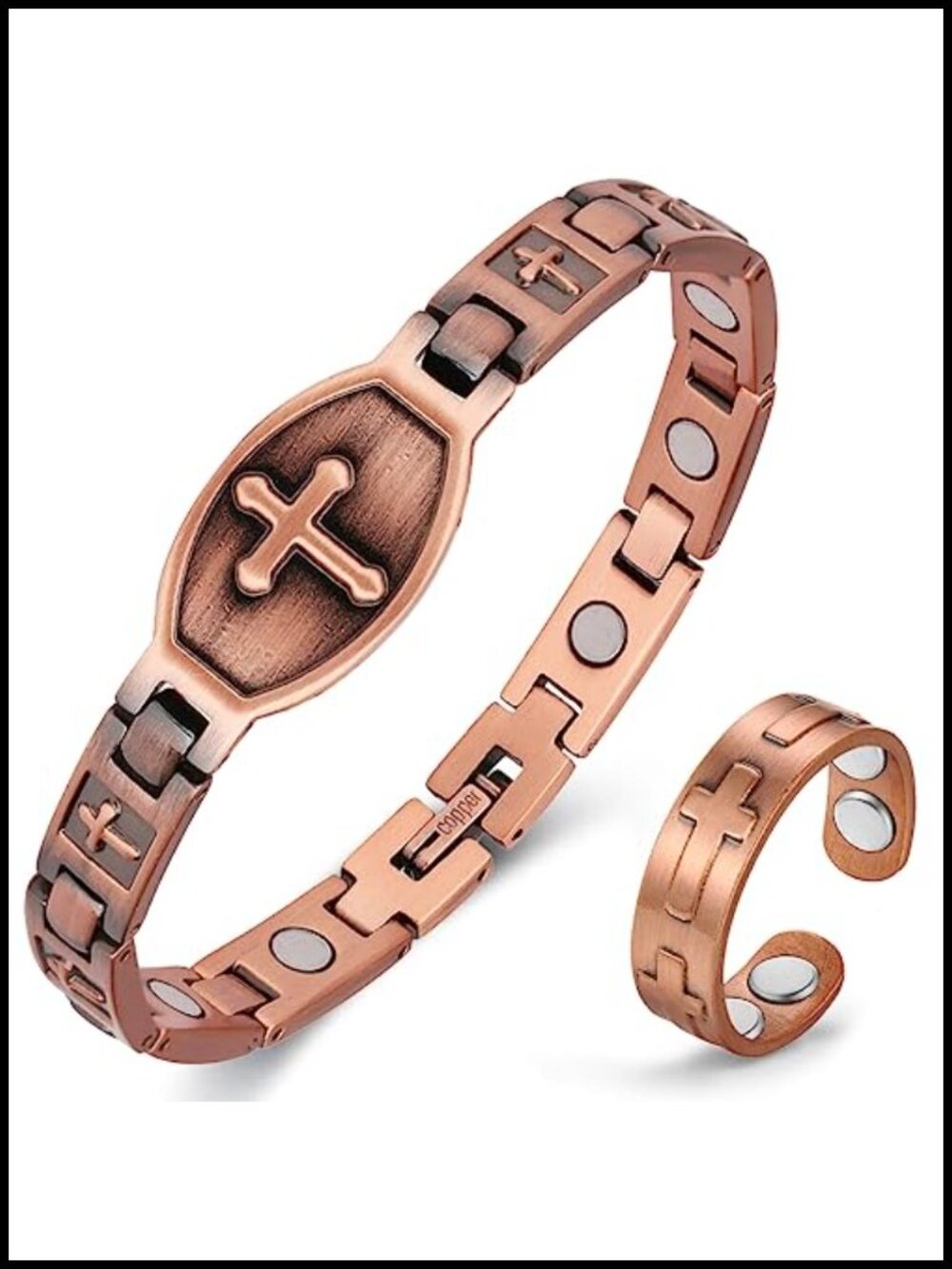 Magnetic Copper Bracelet for Women with Ultra Magnets Adjustable